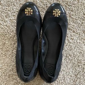 Tory Burch Black Flats